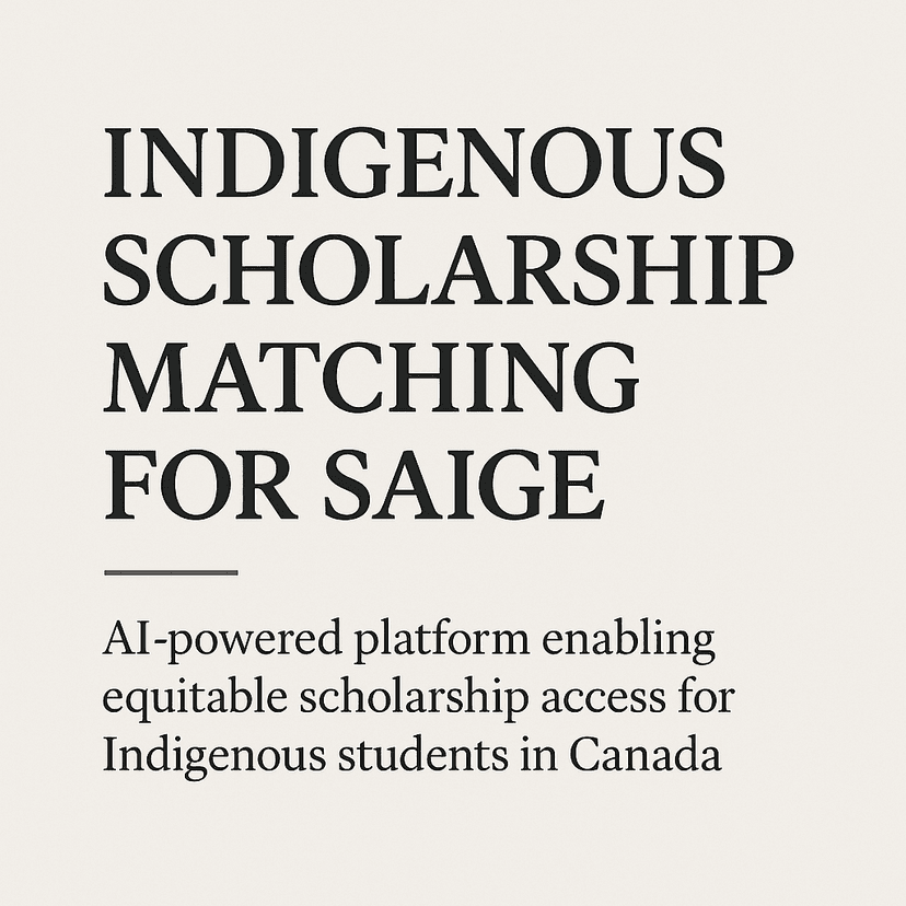 Indigenous Scholarship Matching for SAIGE